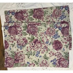 Vintage Standard Pillowcases Pink Rose Floral Cottagecore Grannycore